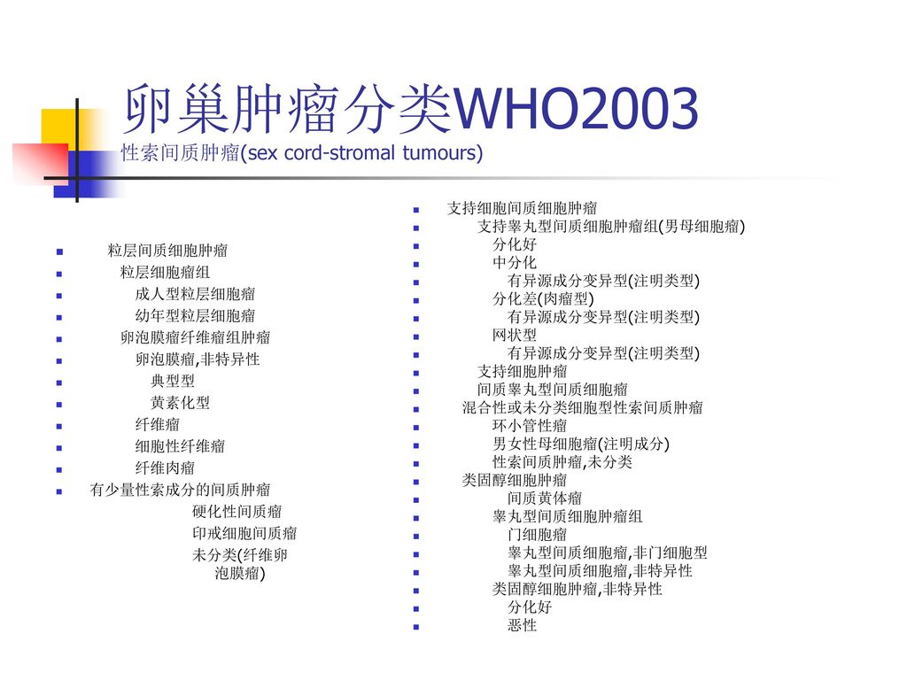 卵巢肿瘤分类分期及治疗 云南省肿瘤医院 祝英杰.